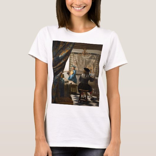 Johannes Vermeer - De Allegory of Painting T-shirt (Voorkant)