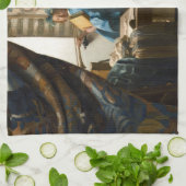 Johannes Vermeer - De Allegory of Painting Theedoek (Gevouwen)