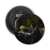 Johannes Vermeer - De Astronomer Button Flesopener (Voorkant)