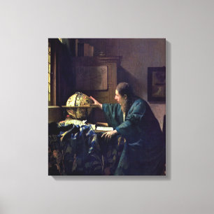 Johannes Vermeer - De Astronomer Canvas Afdruk