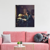 Johannes Vermeer - De Astronomer Canvas Afdruk (Insitu (Woonkamer))