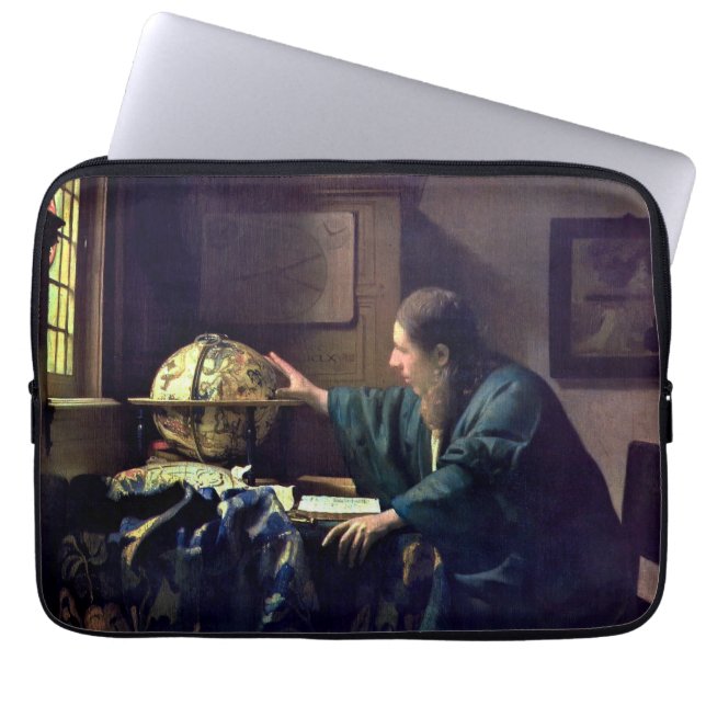 Johannes Vermeer - De Astronomer Laptop Sleeve (Voorkant)