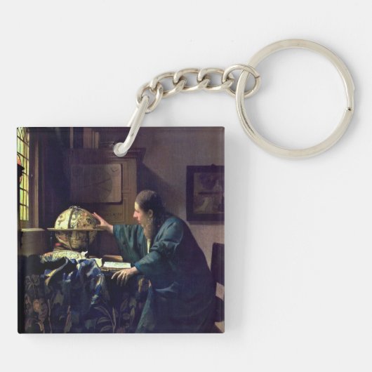 Johannes Vermeer - De Astronomer Sleutelhanger (Achterkant)