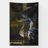 Johannes Vermeer - De Astronomer Spandoek (Verticaal)