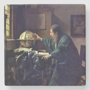 Johannes Vermeer - De Astronomer Stenen Onderzetter