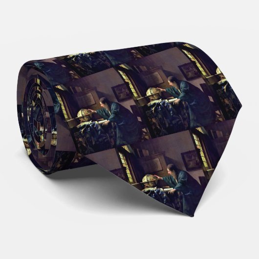 Johannes Vermeer - De Astronomer Stropdas (Opgerold)