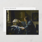 Johannes Vermeer - De Astronoom Briefkaart (Voorkant / Achterkant)