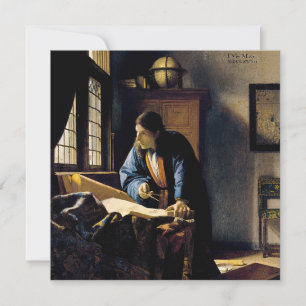 Johannes Vermeer - De Geograaf Bedankkaart