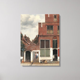 Johannes Vermeer De Kleine Straatklassieker Canvas Afdruk