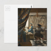 Johannes Vermeer - De kunst van het schilderen Briefkaart (Voorkant / Achterkant)