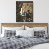 Johannes Vermeer, De kunst van het schilderen Canvas Afdruk (Insitu (Slaapkamer))