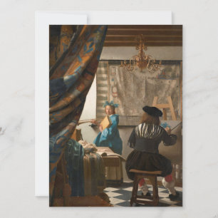Johannes Vermeer - de kunst van het schilderen Feestdagenkaart