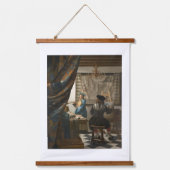 Johannes Vermeer, De kunst van het schilderen Hangend Wandkleed (Voorkant)