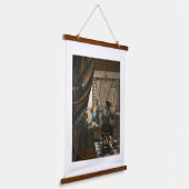 Johannes Vermeer, De kunst van het schilderen Hangend Wandkleed (Gebogen)