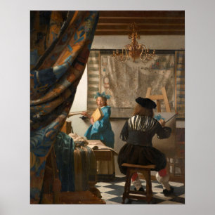 Johannes Vermeer - de kunst van het schilderen Poster