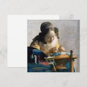 Johannes Vermeer - De Lacemaker Bedankkaart (Voorkant / Achterkant)