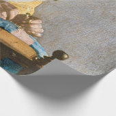 Johannes Vermeer - De Lacemaker Cadeaupapier (Hoek)