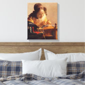 Johannes Vermeer - De Lacemaker Canvas Afdruk (Insitu (Slaapkamer))
