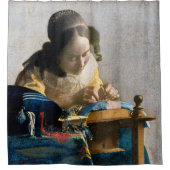 Johannes Vermeer - De Lacemaker Douchegordijn (Voorkant)