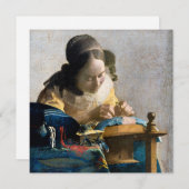 Johannes Vermeer - De Lacemaker Kaart (Voorkant / Achterkant)