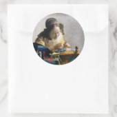 Johannes Vermeer - De Lacemaker Ronde Sticker (Tas)