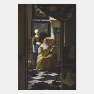 Johannes Vermeer - De liefdesbrief Inpakpapier Vel