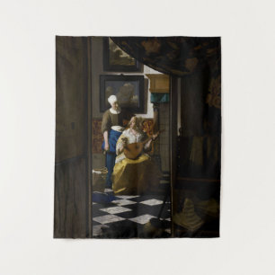 Johannes Vermeer - De liefdesbrief Wandkleed