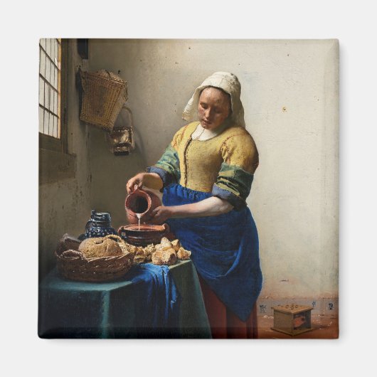 Johannes Vermeer - De Melkmeid Magneet (Voorkant)