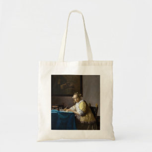 Johannes Vermeer - Een dame die een brief schrijft Tote Bag