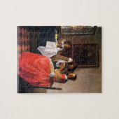 Johannes Vermeer - fille avec un puzzle en verre (Horizontal)