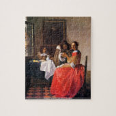 Johannes Vermeer - fille avec un puzzle en verre (Vertical)