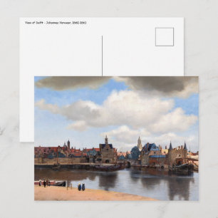 Johannes Vermeer - Gezicht op Delft Briefkaart