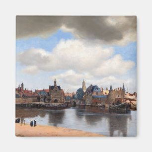 Johannes Vermeer - Gezicht op Delft Magneet