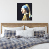 Johannes Vermeer Girl met een parel Canvas Afdruk (Insitu (Slaapkamer))