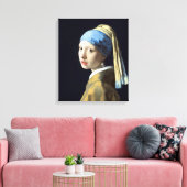 Johannes Vermeer Girl met een parel Canvas Afdruk (Insitu (Woonkamer))