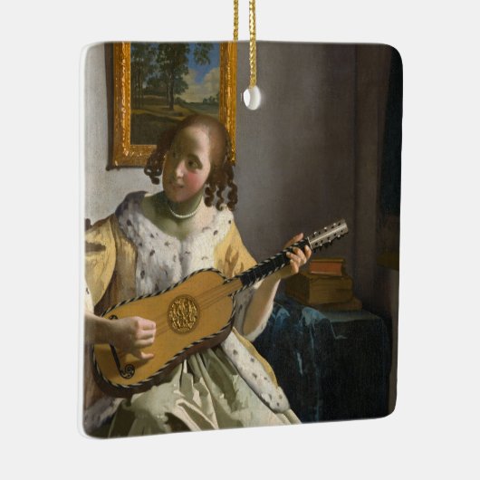 Johannes Vermeer - Guitar Player Keramisch Ornament (Rechts)