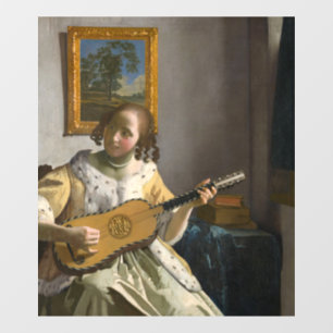Johannes Vermeer - Guitar Player Raamsticker