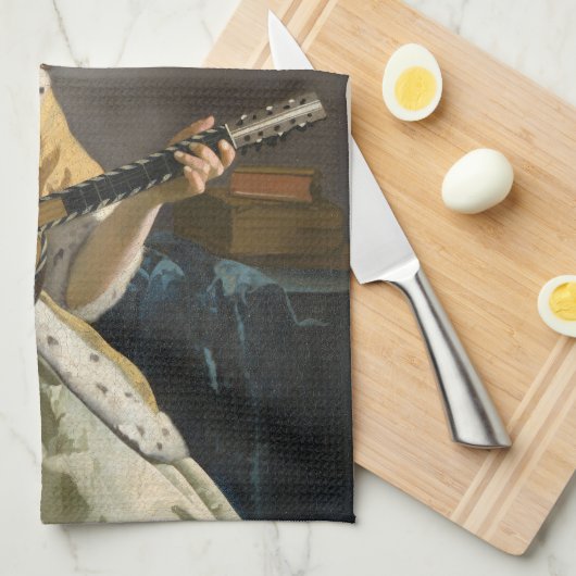 Johannes Vermeer - Guitar Player Theedoek (Quarter Fold)