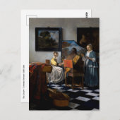 Johannes Vermeer - Het concert Briefkaart (Voorkant / Achterkant)