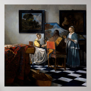 Johannes Vermeer - Het concert Poster