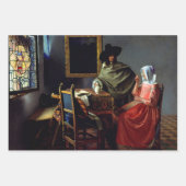 Johannes Vermeer - Het glas wijn Inpakpapier Vel (Voorkant 2)