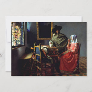 Johannes Vermeer - Het glas wijn Kaart