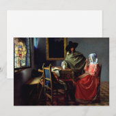 Johannes Vermeer - Het glas wijn Kaart (Voorkant / Achterkant)