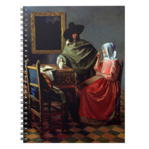 Johannes Vermeer - Het glas wijn Notitieboek