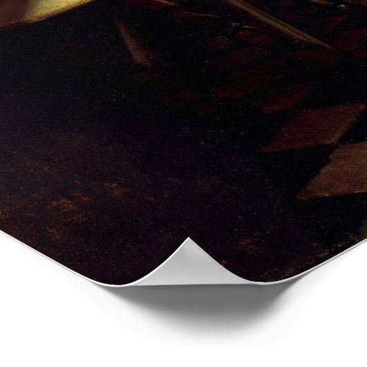 Johannes Vermeer - Het glas wijn Poster (Hoek)