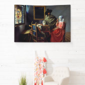 Johannes Vermeer - Het glas wijn Spandoek (Insitu)