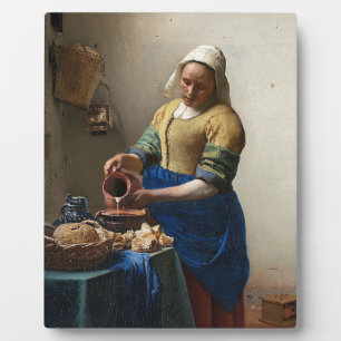 Johannes Vermeer - Het schilderen van de Milkmaid Fotoplaat