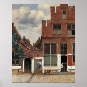 Johannes Vermeer - Het Straatje Poster