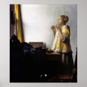 Johannes Vermeer - Jonge vrouw met parelsnoer Poster (Voorkant)