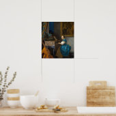 Johannes Vermeer - Lady Seated in een Virginal Poster (Keuken)